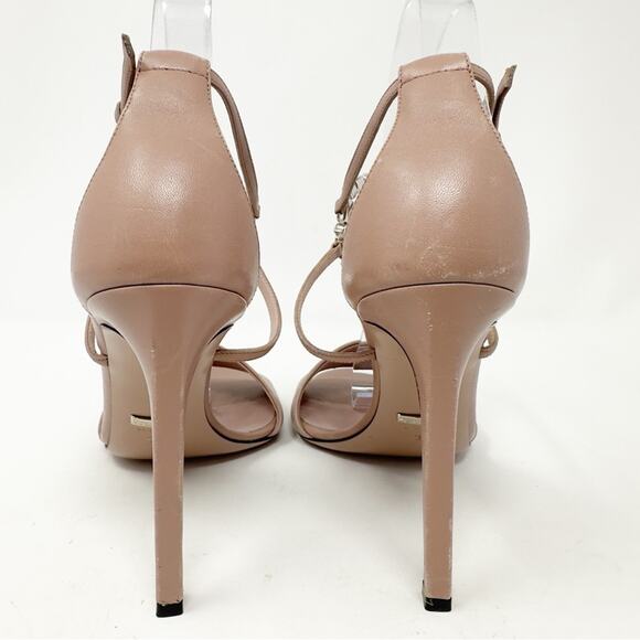 Gucci Crystal Embellished GG Double G Sandals Heels - Picture 3 of 15